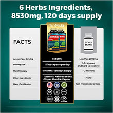 Load image into Gallery viewer, 2 Packs Moringa Capsules equivalent to 8530mg, 4 Months Supply &amp; Turmeric, Ashwagandha, Ginger, Licorice, Pepper|Immune Support, Energy Booster|Multi Vitamin Oleifera Leaf|Anti-Inflammatory Supplement
