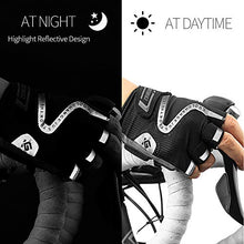 Load image into Gallery viewer, Cool Change Mountain Bike Gloves Half Finger Cycling Gloves Motorcycle Gloves for Men Women Reflective Anti-Slip Shock-Absorbing Thick Padded Biking Gloves

