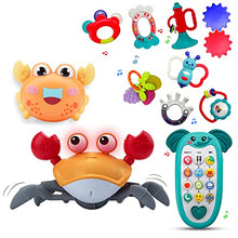 Load image into Gallery viewer, Baby Crawling Toys Baby Rattles with Phone Toy
