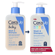 Load image into Gallery viewer, CeraVe Baby Wash &amp; Shampoo | Fragrance, Paraben, &amp; Sulfate Free Shampoo for Tear-Free Baby Bath Time | 8 Ounce
