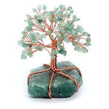 Load image into Gallery viewer, Top Plaza Chakra Healing Crystals Copper Money Tree Wrapped On Natural Green Aventurine Base Feng Shui Luck Figurine
