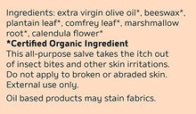 Load image into Gallery viewer, Motherlove Green Salve (1 oz.) Kid-Friendly Herbal Ointment for Bumps, Bites, and Bruises - Itchy Bug Bite Relief, Organic &amp; Cruelty-Free
