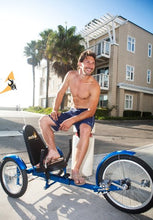 Load image into Gallery viewer, Mobo Cruiser Triton Pro Recumbent Trike. Adult Beach Cruiser Tricycle for Women &amp; Men. Petal 3-Wheel Bike , Red, 28 x 29 x 48 inches (61” extended)
