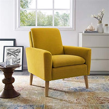 Load image into Gallery viewer, Lohoms Modern Accent Fabric Chair Single Sofa Comfy Upholstered Arm Chair Living Room Furniture Mustard Yellow
