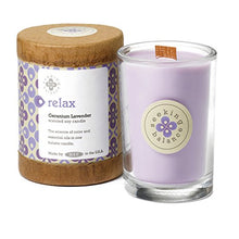 Load image into Gallery viewer, Root Candles Seeking Balance Small Spa Candle, 6.5-Ounce, Relax: Geranium Lavender
