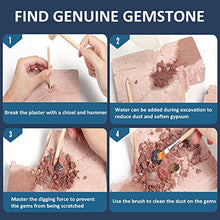 Load image into Gallery viewer, Lehoo Castle Gemstone Dig Kit with 12 Real Gems - Excavation Kits for Kids with Rock Collection Display Stands, STEM Educational Toys Gifts for Kids Ages 6 7 8 9 10
