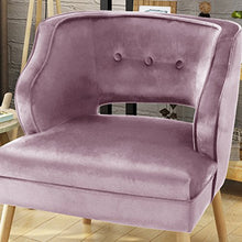 Load image into Gallery viewer, Christopher Knight Home Mariposa Mid-Century Velvet Accent Chair, Light Lavender / Natural
