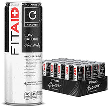 Load image into Gallery viewer, FITAID Recovery Blend | 100% Clean &amp; Paleo Friendly | No Artificial Colors, Flavors or Sweeteners | BCAAs, L-Glutamine, L-Arginine, Omega 3s, 12 Fl Oz (Pack of 24)

