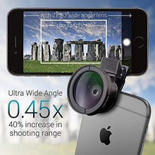 Load image into Gallery viewer, Camera Lens Kit by Coral Entertainments| Professional CPL, Macro &amp; Wide Angle Lenses | Multi-use tripod &amp; Selfie Remote Control | For iPhone, Samsung Galaxy, iPads Tablets | Hard Case &amp; Universal Clip
