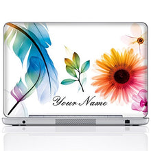 Load image into Gallery viewer, Meffort Inc Personalized Laptop Notebook Notebook Skin Sticker Cover Art Decal, Customize Your Name (15.6 Inch, White Flower Leaves)
