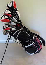 Load image into Gallery viewer, New Mens Complete Golf Set Custom Made Clubs for Tall Men 6'0"- 6'6" Tall Right Handed Driver, Fairway Woods, Hybrid, Irons, Sand Wedge, Putter Stiff Flex

