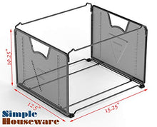 Load image into Gallery viewer, 2-Pack SimpleHouseware Mesh Hanging File Organizer, Black
