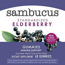 Load image into Gallery viewer, Nature's Way Sambucus Elderberry Gummies with Vitamin C &amp; Zinc, Gluten Free, Vegetarian, 60 Gummies
