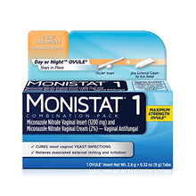 Load image into Gallery viewer, MONISTAT 1-Dose Yeast Infection Treatment For Women, 1 Ovule Insert &amp; External Itch Cream
