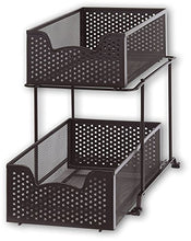 Load image into Gallery viewer, SimpleHouseware 2 Tier Sliding Cabinet Basket Organizer Drawer, Bronze
