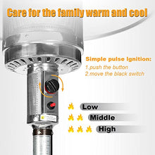 Load image into Gallery viewer, Gas Heaters for Outside 41000 BTU Propane Patio Outdoor heater for Patio Propane with Wheels and Cover Auto Shut-off Tilt Valve Device, ETL Certified

