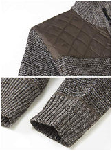 Load image into Gallery viewer, Gioberti Boy's Knitted Full Zip Cardigan Sweater with Soft Brushed Flannel Lining, Melange Coffee, Size 7
