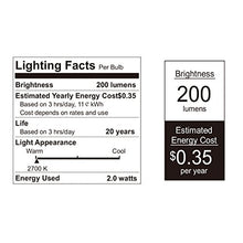 Load image into Gallery viewer, Banord 15 Pack Dimmable 2W S14 Replacement LED Bulbs, 2700K Warm White Waterproof Outdoor String Lights Vintage LED Filament Bulb, Shatterproof E26 Screw Base Edison LED Light Bulbs
