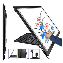 Load image into Gallery viewer, A3 Diamond Painting Light Pad with Built-in Stand, Hawanik A3 Large LED Tracing Light Box with Stand for Vinyl Weeding Drawing
