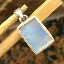 Load image into Gallery viewer, Natural Rainbow Moonstone 925 Solid Sterling Silver Men's Pendant 25mm
