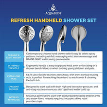 Load image into Gallery viewer, AquaBliss TheraSpa Hand Shower – 6 Mode Massage Shower Head with Hose High Pressure to Gentle Water Saving Mode - 6.5 FT No-Tangle Handheld Shower Head with Extra Long Hose &amp; Adj. Mount | Chrome
