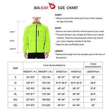 Load image into Gallery viewer, BALEAF Men's Cycling Running Jacket Waterproof Rain Windbreaker Reflective Lightweight Windproof Bike Golf Jacket Fluorescent Yellow Size L
