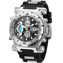 Load image into Gallery viewer, SIBOSUN Sport Watch Digital Wrist Large Face Waterproof Military LED Stopwatch SIBOSUN Men Japanese Quartz Alarm Date Silver
