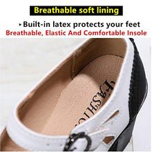 Load image into Gallery viewer, STMYH Women's Wedges Dress Platform High Heels Dermis Wingtip Cutout Lace Retro Fashion Pump Shoes (Numeric, Brown and White, Numeric_8)
