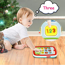 Load image into Gallery viewer, HISTOYE Baby Learning Toys Tablets for 1 + Year Old,Toddlers Educational Toys Learn to Talk, Electronic Learning Pad for 1 2 Years Old, ABC, 123, Sounds and Lights Smart Tablet for Toddlers
