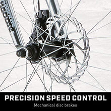 Load image into Gallery viewer, Mongoose Malus Adult Fat Tire Mountain Bike, 26-Inch Wheels, 7-Speed, Steel Frame, Mechanical Disc Brakes, Silver with Black Rims
