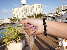 Load image into Gallery viewer, Mindfulness Gems Natural Healing Stones Crystal Chips Bracelet for Women - Premium Black Obsidian Stone Lava Rock Chakra Crystals Bead Bracelet- Chakra Stones
