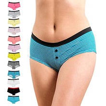 Load image into Gallery viewer, Alyce Intimates Pack of 12 Womens Cotton Boyshort Panty
