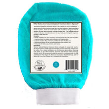 Load image into Gallery viewer, Natural Elephant Exfoliating Hammam Glove (Teal Waves)
