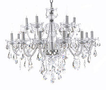 Load image into Gallery viewer, Clear 15 Lights K9 Crystal Chandelier Modern Luxurious Light Candle Pendant Lamp Ceiling Living Room Lighting for Dining Living Room Bedroom Hallway Entry 32x35 Inch Gifts（Color Clear)
