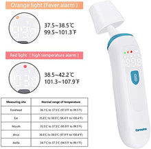 Load image into Gallery viewer, Caroune No Touch Ear and Forehead Thermometer, Medical Digital Infrared Temporal Thermometer for Fever, Instant Accurate Reading for Baby Kids and Adults
