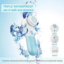 Load image into Gallery viewer, Facial Cleansing Brush,UMICKOO Face Brush Waterproof With 5 Exfoliating Heads,Rotary Spin Brush Cleansing System for Gentle Exfoliation and Deep Scrubbing
