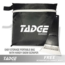 Load image into Gallery viewer, Tadge Goods XL Magnetic Ice Shield Snow Cover for Windshield – Smart Frost Guard Winter Protector Fits Car, Truck, SUV, Van - Free Bonus Ice Scraper &amp; Travel Pouch
