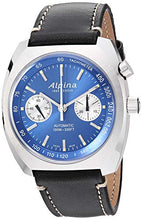 Load image into Gallery viewer, Alpina Men's Startimer Pilot Heritage Stainless Steel Swiss Automatic Aviator Watch with Leather Calfskin Strap, Blue, 22 (Model: AL-727LNN4H6)
