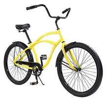 Load image into Gallery viewer, Knus Beach Cruiser Bike,26 inch Urban Single Speed Men Women's Cruiser Bicycle-Yellow
