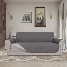 Load image into Gallery viewer, Easy-Going Sofa Slipcover Reversible Sofa Cover Water Resistant Couch Cover Furniture Protector with Elastic Straps for Pets Kids Children Dog Cat(Sofa, Gray/Light Gray)
