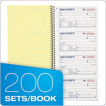 Load image into Gallery viewer, Adams Money and Rent Receipt Book, 2-Part Carbonless, 5-1/4" x 11", Spiral Bound, 200 Sets per Book, 4 Receipts per Page, Sold as 10 Pack, 2000 Sets Total (SC1152)
