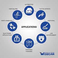 Load image into Gallery viewer, Wostar Nitrile Disposable Gloves 2.5 Mil Pack of 100, Latex Free Safety Working Gloves for Food Handle or Industrial Use
