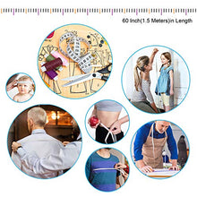 Load image into Gallery viewer, Measuring Tape Retractable, 60 Inch Soft Fabric Tape Measure for Body, Push Button Sewing Measurement Tape for Cloth Waist(10 Pack)
