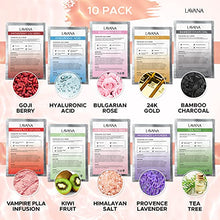 Load image into Gallery viewer, YouGlow 10 Jelly Face Mask Peel Off Face Treatment - 24K Gold, Antioxidant Goji Berry, Bulgarian Rose, Plla Infusion, Bamboo Charcoal, Lavender, Kiwi Fruit, Hyaluronic Acid, Tea Tree, Himalayan Salt
