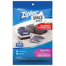 Load image into Gallery viewer, Ziploc Space Bags, Travel Bag for Suitcase, Organization, Storage, Reusable, Waterproof Bag, Pack of 2
