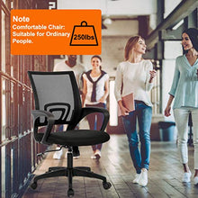 Load image into Gallery viewer, Office Chair Ergonomic Desk Chair Mesh Computer Chair with Lumbar Support Armrest Executive Rolling Swivel Adjustable Mid Back Task Chair for Women Adults, Black
