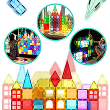 Load image into Gallery viewer, Magnetic Tiles Building Blocks STEM Magnet Blocks Toys for 3+ Year Old Boys and Girls,Educational Toy Gifts for Toddlers Kids Develop Children's Ability to Observe,Imagine,Practice.
