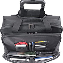 Load image into Gallery viewer, solo Bryant Rolling Bag with Wheels, Fits Up to 17.3-Inch Laptop, Black, 14" x 16.8" x 5"
