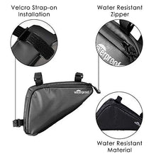 Load image into Gallery viewer, WOTOW Bike Waterproof Frame Bag, Bicycle Storage Front Tube Triangle Bag Cycling Water Resistant Saddle Pouch Strap On Bike Accessories Tool Accessible Pack Reflective for Road Mountain Bike Riding
