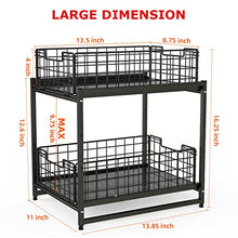 Load image into Gallery viewer, LYFINEINE Under Sink Organizer Pull Out Oraganizer for Kitchen Cabinet, Bathroom, Black
